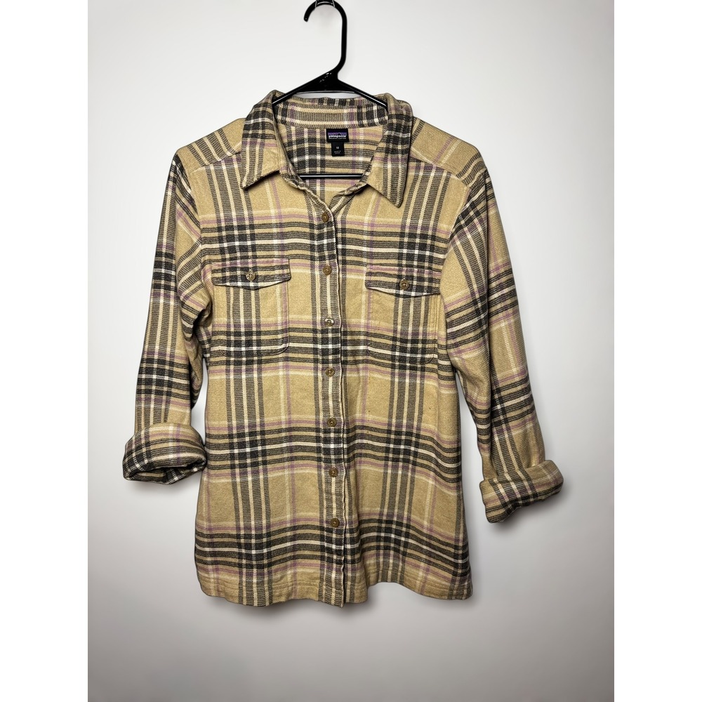 Patagonia Mens Flannel Fjord Plaid Shirt Organic Cotton Soft Gorpcore Outdoors L